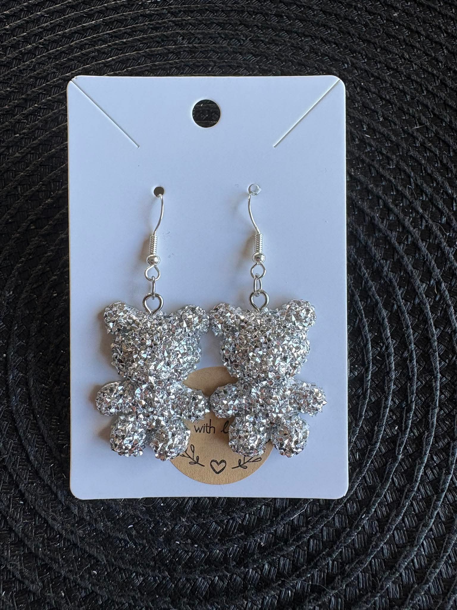 POPPA CREATIONS silver teddies