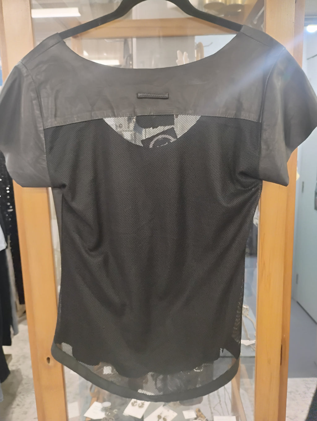 PATRICUA BOS LEATHER TEE